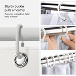 Shower Curtain Waterproof Bathroom Geometric Light Grey Bath Curtains, 80x200cm, 100x200cm, 120x180cm