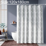 Shower Curtain Waterproof Bathroom Geometric Light Grey Bath Curtains, 80x200cm, 100x200cm, 120x180cm