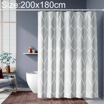 Shower Curtain Waterproof Bathroom Geometric Light Grey Bath Curtains, 80x200cm, 100x200cm, 120x180cm, 200x180cm