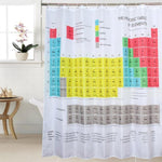 Periodic Table of The Shower Waterproof Mildew Printed Polyester Shower Curtain, Shower Curtain, Size: 180x180cm