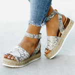 One-button Buckle Platform Women Sandals, 42