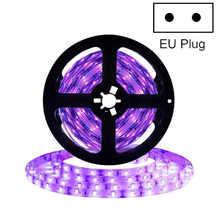 شريط إضاءة LED SMD 2835 ضوء بنفسجي فوق بنفسجي، شريط إضاءة زخرفي مقاوم للماء 5 أمتار، مقاوم للماء 10 أمتار، شريط عاري 5 أمتار، شريط عاري 10 أمتار