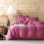 Princess Bedding Sets With Washed Ball Decorative Microfiber Fabric Cover Pillowcase, Twin（One Pillowcase and One Quilt）, Queen（Two Pillowcase and One Quilt）, King（Two Pillowcase and One Quilt）