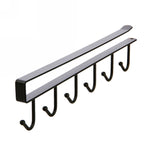 2 PCS Hooks Storage Rack Cup Towel Hanging Holder Bathroom Kitchen Cabinet Organizer