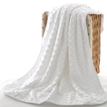 Spring and Autumn Double Layer Baby Knitted Fleece Blanket Bedding