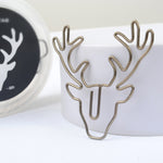 8 PCS/Set Deer Head Paper Clip Shaped Paper Clip Creative Shape Pin Bookmark, Deer Head Paper Clip