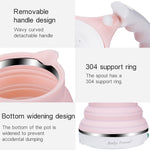 Tragbarer, faltbarer Wasserkocher aus Silikon mit intelligenter Konstanttemperaturfunktion für Reisen und Camping, mit US-Stecker, EU-Stecker und UK-Stecker.