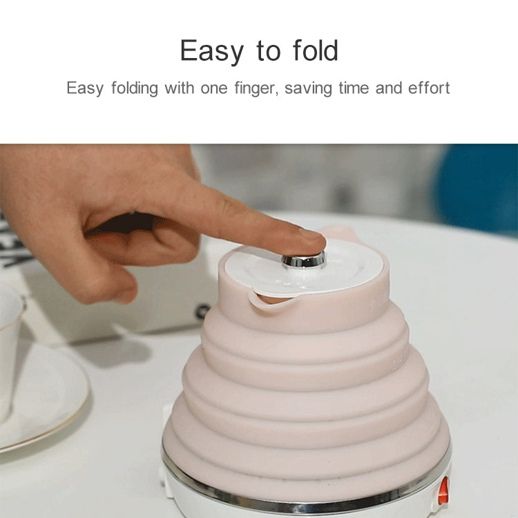 Tragbarer, faltbarer Wasserkocher aus Silikon mit intelligenter Konstanttemperaturfunktion für Reisen und Camping, mit US-Stecker, EU-Stecker und UK-Stecker.