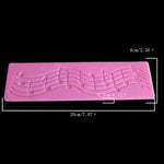 2 PCS Note Cake Decoration Silicone Mould Fondant Cake Tool Baking DIY Mould, Note Shape