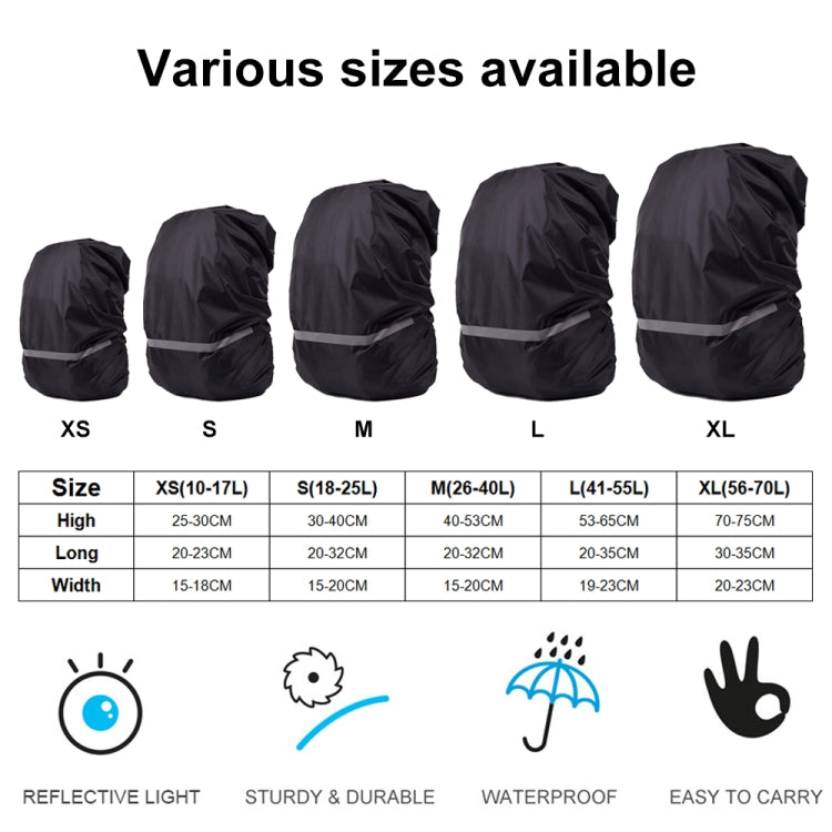 Reflective Light Waterproof Dustproof Backpack Rain Cover Portable Ultralight Shoulder Bag Protect Cover, XS, S, M, L, XL