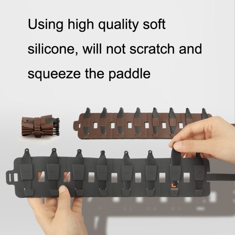 Sunnylife MM3-SN443 For Mini 3 Pro Propeller Blades Silicone Folding Storage Bag, Gray Bag, Brown Bag
