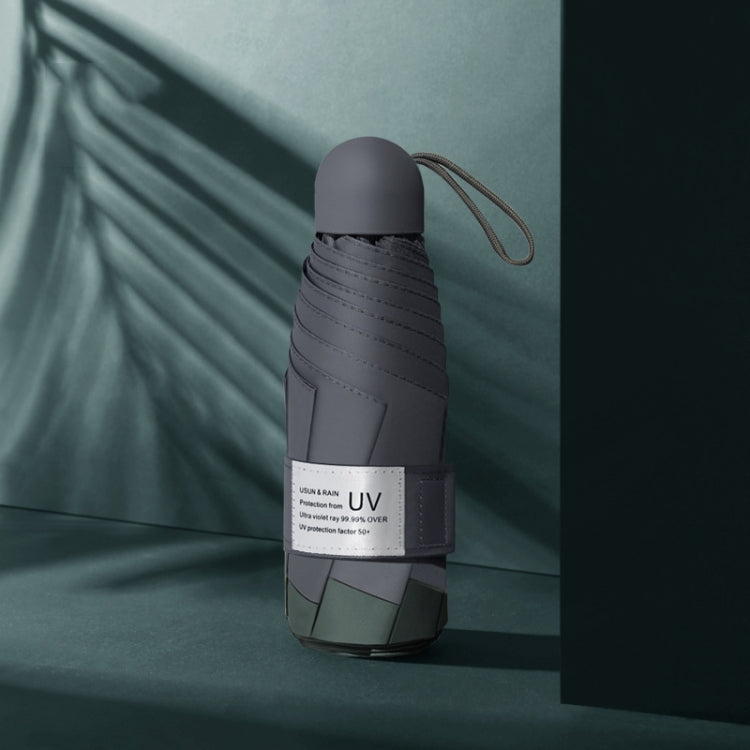 LY-0621 Five-Fold Eight-bone Umbrella Simple Black Glue Sunscreen Umbrella, Eight-bone Turmeric, Eight-bone Midsummer Pink, Eight-bone Haze Blue, Eight-bone Matcha Green, Eight-bone Navy, Eight-bone Ink Green