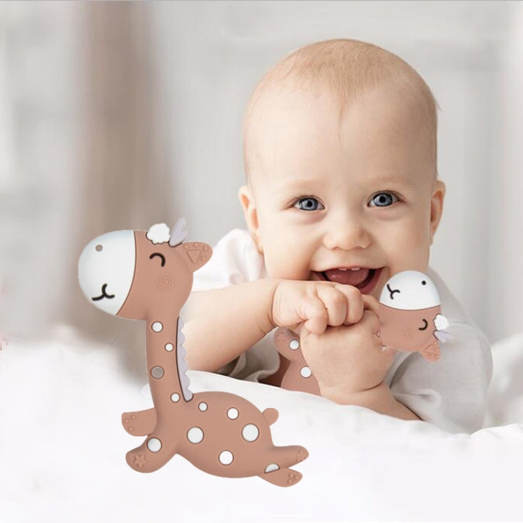 Cartoon Fawn Baby Teether Training Bite Molar Rod Silicone Toy Mother and Baby Supplies, Fawn Pink, Fawn Blue, Fawn Brown