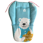 Baby Stroller Cotton Cushion Universal Shock-proof Thick Warm Infant Dining Chair Baby Cushion in Autumn and Winter, Blue Animal, Blue Bear, Pink Bear, Gray Sheep