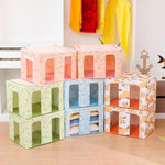 Folding Storage Box Non Woven Fabric With Zipper Moisture-proof Clothes Storage Box, 44L 50x40x22cm, 55L 50x40x28cm, 66L 50x40x33cm, 80L 60x40x32cm, 100L 60x42x40cm, 125L 70x42x40cm