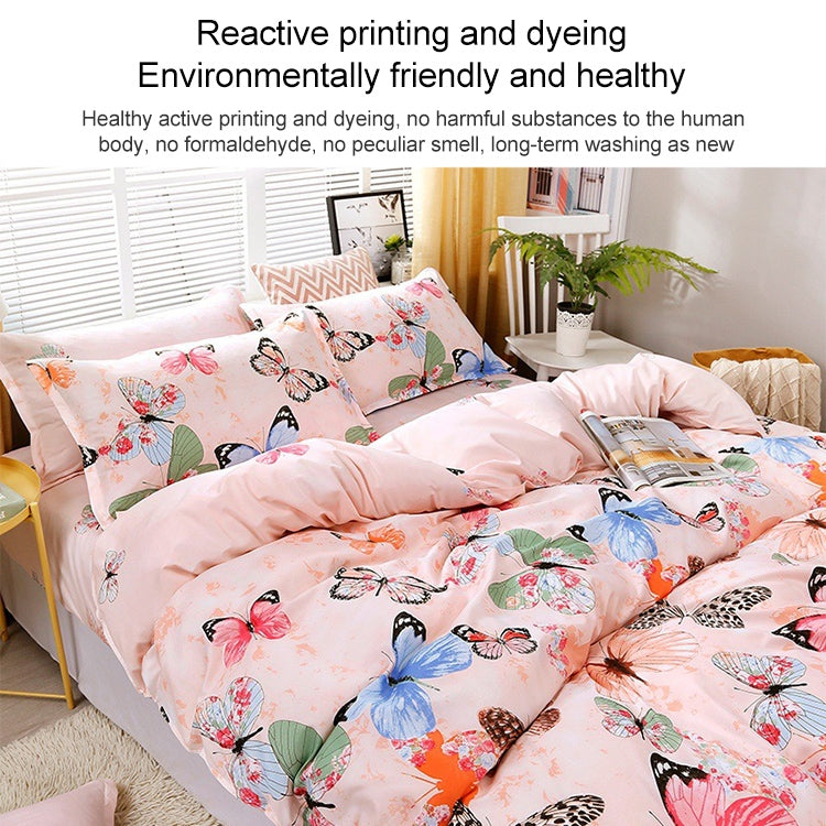 4pcs / Set Printing Bedding Set Bed Sheet  Pillowcases Cover, For 1.2m Bed, For 1.5m Bed, For 1.8m Bed, For 2.0m Bed, For 2.2m Bed