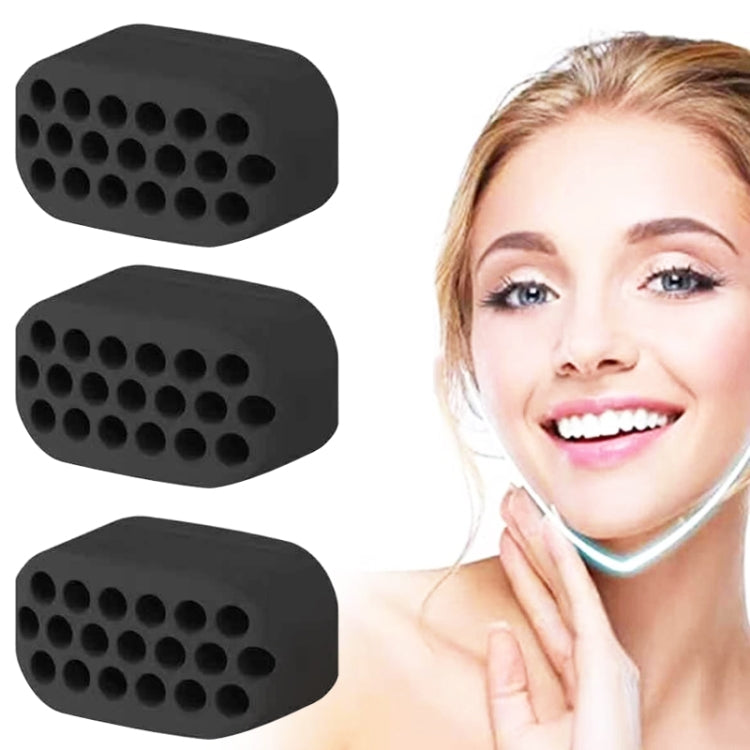 3PCS 4th Generation Masseter Ball Mandibular Trainer Facial Muscle Trainer Silicone Face-Lifting Device, 4th Generation (White), 4th Generation (Black), 4th Generation (Gray)
