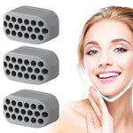 3PCS 4th Generation Masseter Ball Mandibular Trainer Facial Muscle Trainer Silicone Face-Lifting Device, 4th Generation (White), 4th Generation (Black), 4th Generation (Gray)