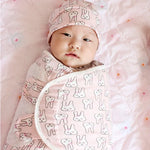 Spring  Summer Cotton Baby Infant Bags Towels Sleeping Bags Knitted Cloth Cap Set, S (50x70 CM), L (60x75 CM)