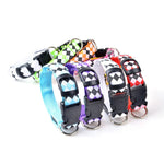 Plaid Pattern Rechargeable LED Glow Light Leads Pet Dog Collar for Small Medium Dogs, L, XL