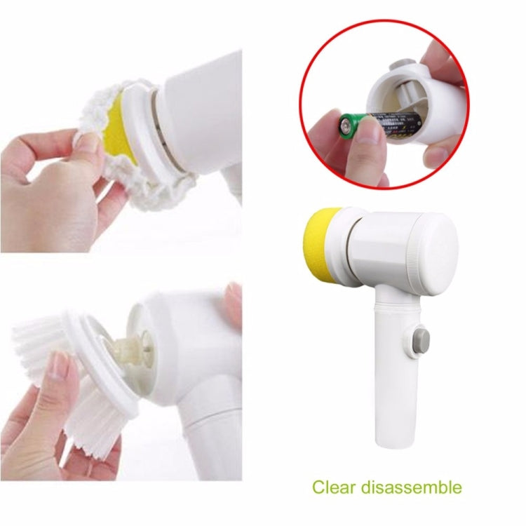 5 in 1 Multifunctional Electric Household Magic Brush ABS Nylon Kitchen Bathtub Cleaning Window Brush Cleaner, 5 in 1 Brush