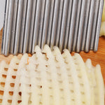 LsCook French Fries Cut Stainless Steel Saw Blade Serrated Cutter Fruit and Vegetable Tools Wave Knife Kitchen Equipment Accessories, Style 3