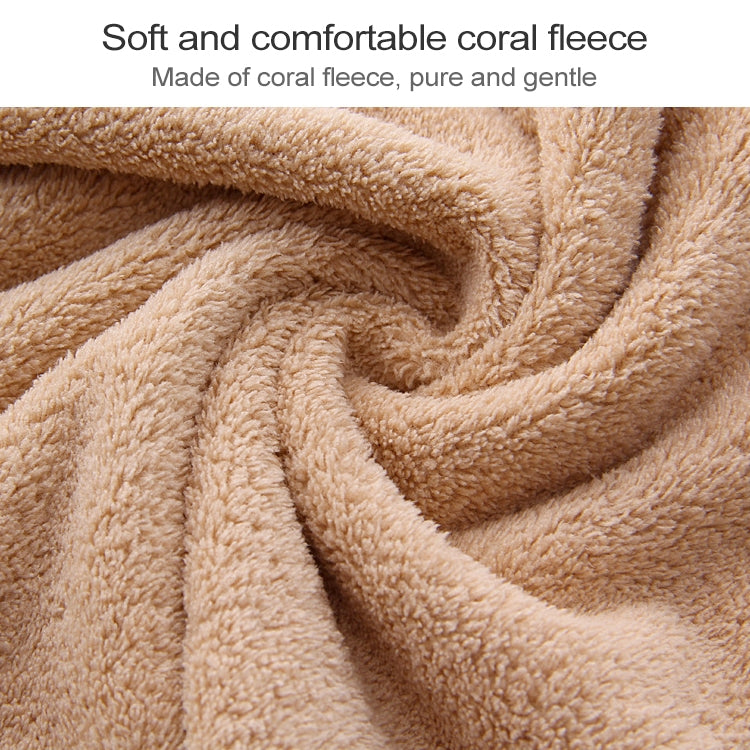 Cut Edge Towel Bath Towel Wavy Edge High Density Coral Fleece Super Absorbent Quick-drying, 35 × 75cm, 70 ×140 cm
