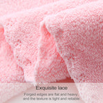 Cut Edge Towel Bath Towel Wavy Edge High Density Coral Fleece Super Absorbent Quick-drying, 35 × 75cm, 70 ×140 cm