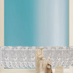 White Translucent Coffee Curtain Tulle Lace Sheer Warp Knitted Jacquard Curtains Bedroom Curtains, Lower Curtain, Upper Curtain, Upper And Lower Curtain