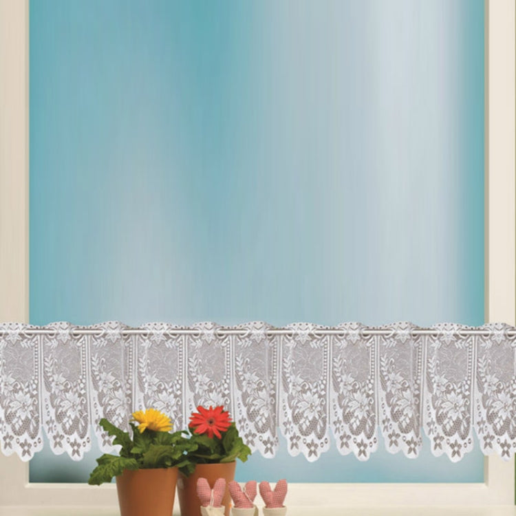 White Translucent Coffee Curtain Tulle Lace Sheer Warp Knitted Jacquard Curtains Bedroom Curtains, Lower Curtain, Upper Curtain, Upper And Lower Curtain