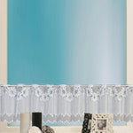 White Translucent Coffee Curtain Tulle Lace Sheer Warp Knitted Jacquard Curtains Bedroom Curtains, Lower Curtain, Upper Curtain, Upper And Lower Curtain