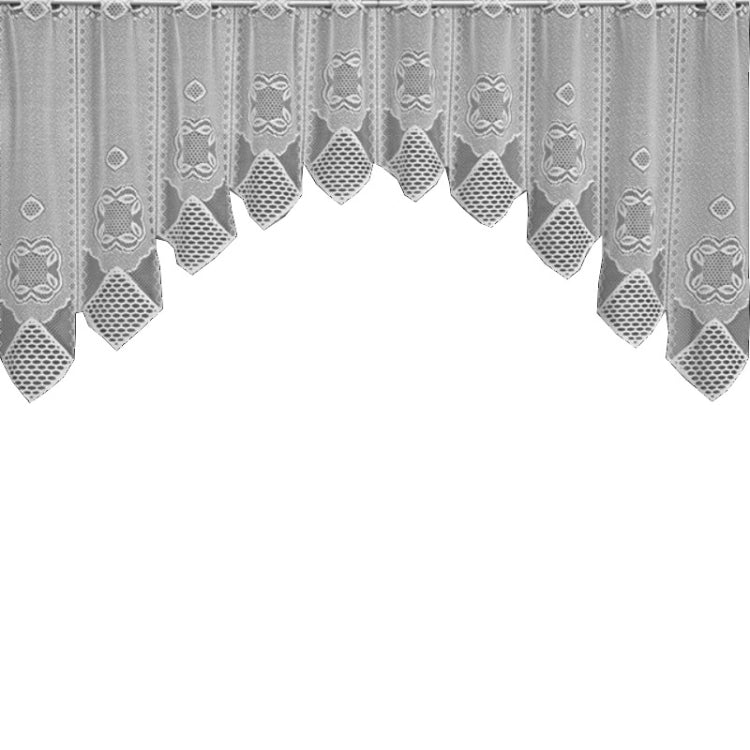 White Translucent Coffee Curtain Tulle Lace Sheer Warp Knitted Jacquard Curtains Bedroom Curtains, Lower Curtain, Upper Curtain, Upper And Lower Curtain