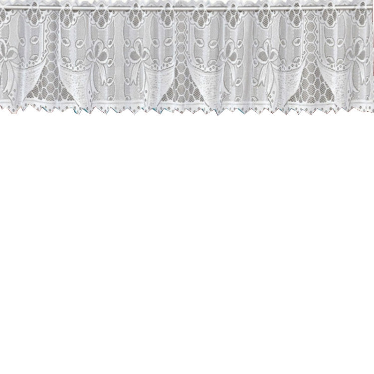 White Translucent Coffee Curtain Tulle Lace Sheer Warp Knitted Jacquard Curtains Bedroom Curtains, Lower Curtain, Upper Curtain, Upper And Lower Curtain