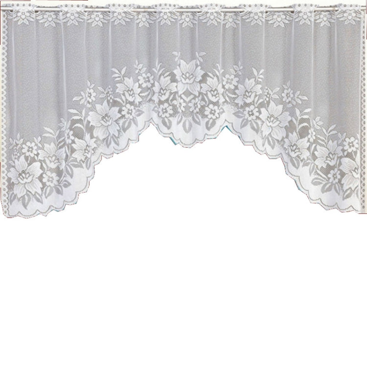 White Translucent Coffee Curtain Tulle Lace Sheer Warp Knitted Jacquard Curtains Bedroom Curtains, Lower Curtain, Upper Curtain, Upper And Lower Curtain