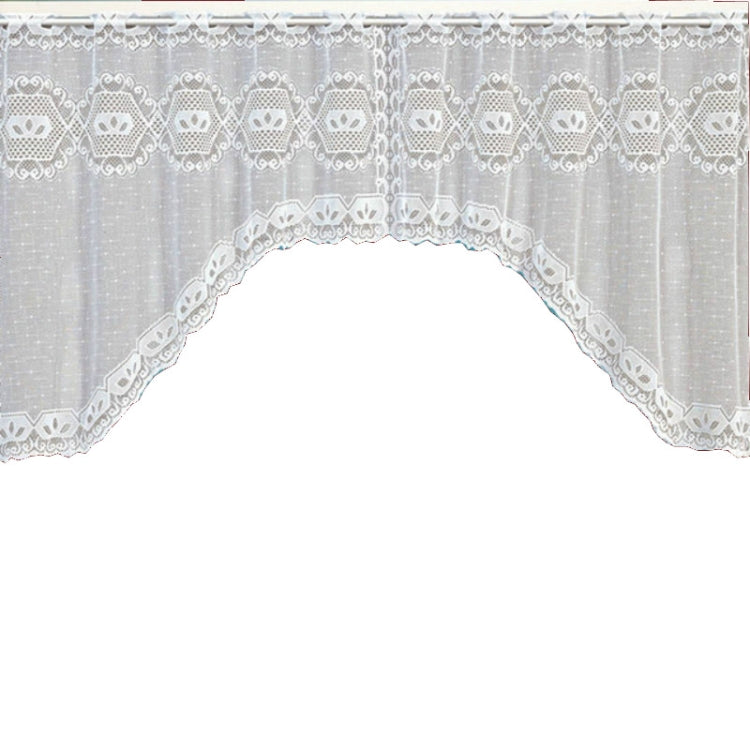 White Translucent Coffee Curtain Tulle Lace Sheer Warp Knitted Jacquard Curtains Bedroom Curtains, Lower Curtain, Upper Curtain, Upper And Lower Curtain