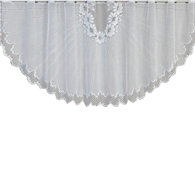 White Translucent Coffee Curtain Tulle Lace Sheer Warp Knitted Jacquard Curtains Bedroom Curtains, Lower Curtain, Upper Curtain, Upper And Lower Curtain
