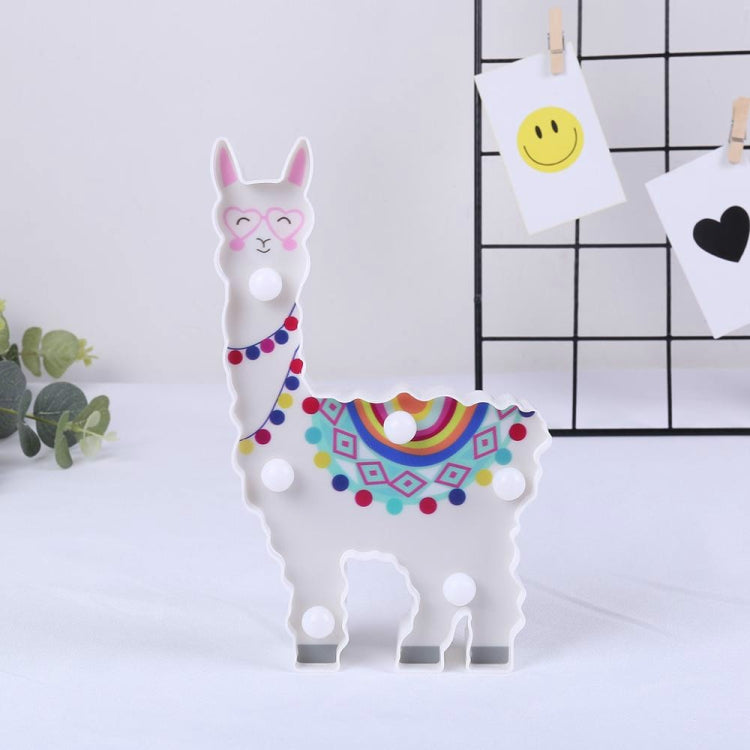 LED Painted Lantern Alpaca Night Light Holiday Decoration Room Posing Style Light