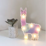 LED Painted Lantern Alpaca Night Light Holiday Decoration Room Posing Style Light