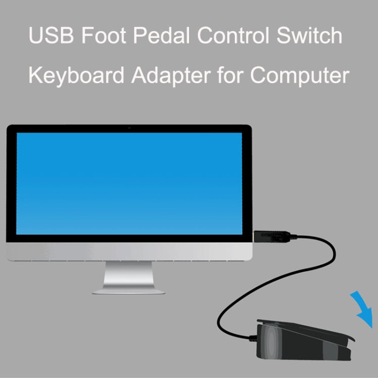 Pcsensor USB Foot Pedal Control Switch Keyboard Adapter For Computer, FS2017