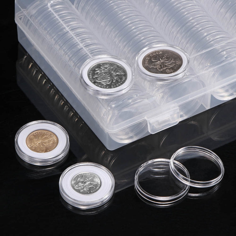 Coin Capsules 100 x 30mm Round Boxes Commemorative Coin Protection Box, 2pcs 30mm
