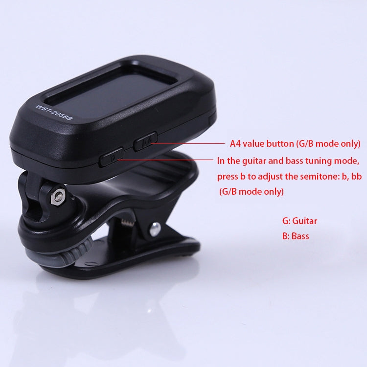 Little Angel WST-2058B Guitar Capo Electronic Tuner, 5×3.7×2.7cm