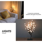 Cherry Tree Lamp Table Lamp Room Layout Decoration Creative Bedside Night Light Gift, 24 Lights Bauhinia Black Tree, 36 Lights Bauhinia Black Tree, 48 Lights Bauhinia Black Tree, 24 Lights Fiber Optic White Tree, 36 Lights Fiber Optic White Tree       ...