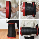 Outdoor Portable Folding Telescopic Plastic Stool Camping Fishing Garden Stool, 47cm(Black), 47cm(Red), 47cm(Yellow), 47cm(Green), 47cm(Purple)