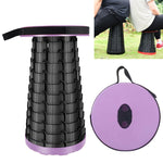 Outdoor Portable Folding Telescopic Plastic Stool Camping Fishing Garden Stool, 47cm(Black), 47cm(Red), 47cm(Yellow), 47cm(Green), 47cm(Purple)