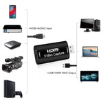 HDMI Video Capture Card Live Recording Box Video Capture Adapter Box, USB 2.0