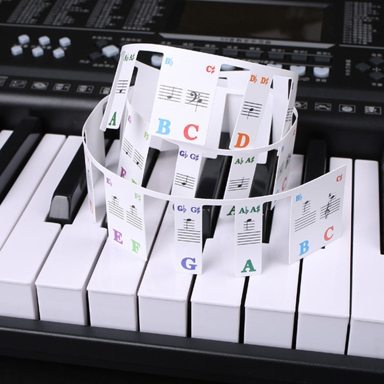 Children Beginner Piano Keyboard Color Stickers Musical Instrument Accessories, Imitation Piano Keys 61 Keys, Piano Keys 61 keys, Piano Keys 88 keys