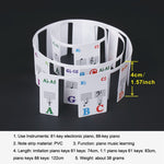 Children Beginner Piano Keyboard Color Stickers Musical Instrument Accessories, Imitation Piano Keys 61 Keys, Piano Keys 61 keys, Piano Keys 88 keys