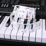 Children Beginner Piano Keyboard Color Stickers Musical Instrument Accessories, Imitation Piano Keys 61 Keys, Piano Keys 61 keys, Piano Keys 88 keys