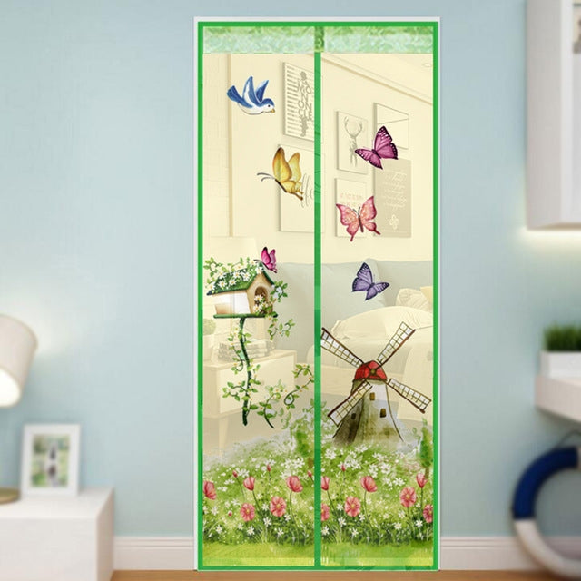 Magic Curtain Magnetic Snap Fly Bug Insect Mosquito Screen Net For Bedroom kitchen, 90x210cm, 100x210cm