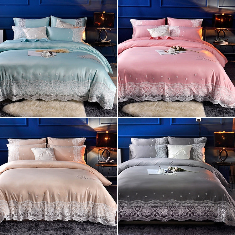 Silk Four-Piece Sheets Bed Sheet Double Nude Sleeping Quilt Cover Ice Silk Bedding, 1.5M Bed, 1.8M Bed, 2.0M Bed